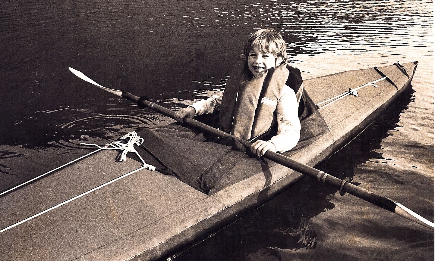 SQUEAK IN FIRST KAYAK