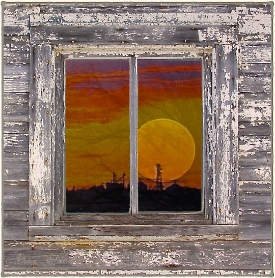 SCENIC-SUNSET IN WINDOW