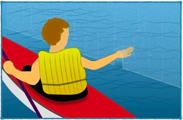 illust-edge of rain in kayak